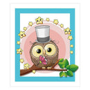 Night Bird 5D Cardboard Round Diamond Painting DIY Craft Needlework Stitch