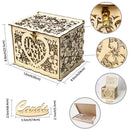 Wooden Wedding Card Boxes with Lock and Card Sign for Weddings Receptions