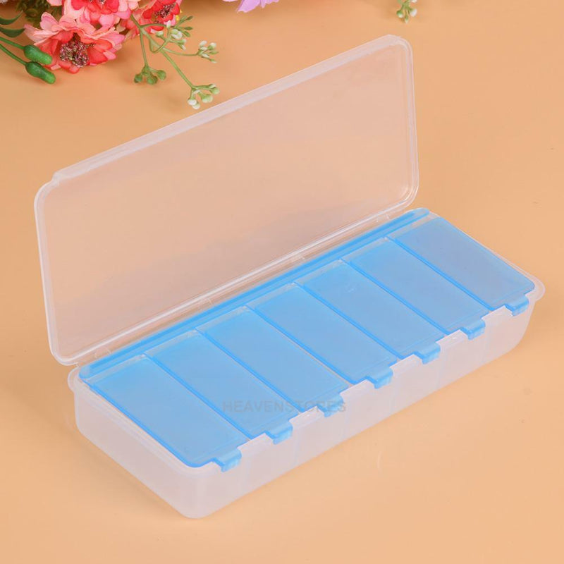 Large 7 Compartment Holder Convenient Jewelry Contact Lens Storage Box hv2n