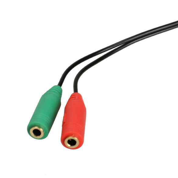 3.5mm Male to 2 Female Audio Stereo Splitter Earphone Extension Cable
