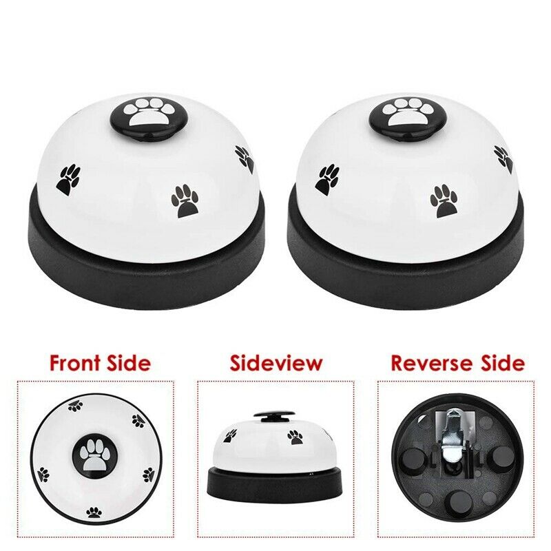 Pet Bell, 2 Pack Metal Bell Dog Training With Non Skid Rubber Bottoms Dog D V8L2