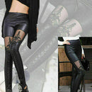 Hot Sell Sexy Women Faux Leather Gothic Punk Leggings Trousers W1C5 Pan New K3X7
