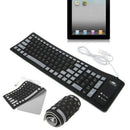Foldable Keyboard Waterproof USB Wired Keyboard 103 Key Silicone Soft Keybo