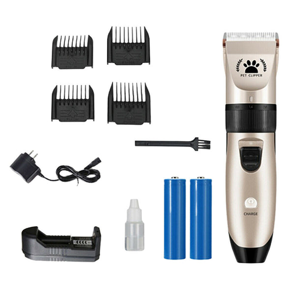 Electric Pet Cat Dog Grooming Clippers Hair Trimmer Shaver Kit USB Rechargable
