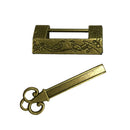 Retro Chinese Old Style Carved bird Padlock Lock/Key Zinc Alloy