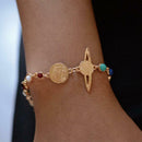 Women Elastic Tiger Eye Matte Black Natural Stone Agate Bracelet Bangle
