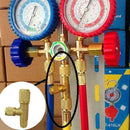 1/4" -1/4" R22 Refrigeration Charging Adapter Air Conditioning Charging Val N7J8