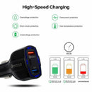 USB Type C Car Charger -USB C Quick Charge 3.0 USB Car Charger(2 USB Ports,