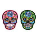 8Pcs iron on patches for clothes sew-on embroidered patch applique rose skul NTO