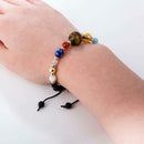 1pcs Universe Planet Solar Galaxy Stone Colorful Glass Adjustable Bracelet Neckl
