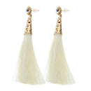Fashion Tassel Dangle Earrings Drop Earrings For Women Beige