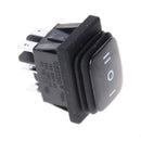 12V Black Waterproof 6Pin DPDT Self Locking Rectangle Rocker Switch MUHWC BX