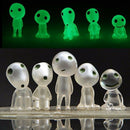 Studio Ghibli 5 Figures Princess Mononoke Forest Spirit Elf Kodama Glow In Dark~