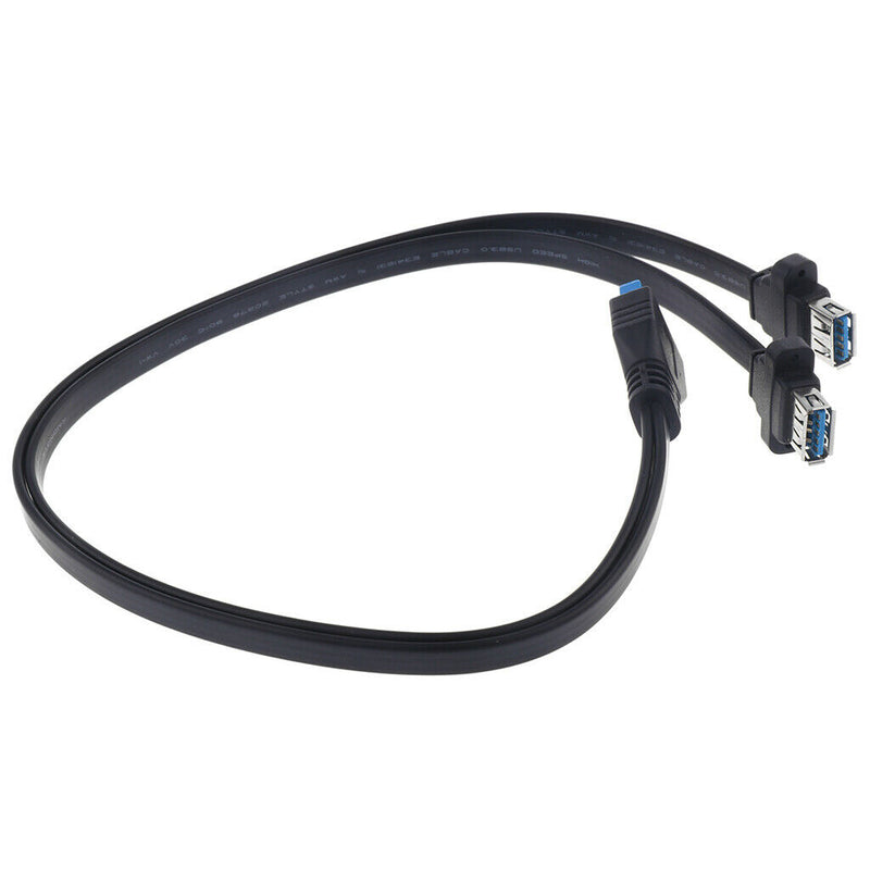 1 Piece USB 3.0 Dual Ports One Socket To The Motherboard 20-pin Header Cable