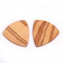 Wooden Guitar Plectrum Triangle Shape Selects 2mm Thickness for Bass Part
