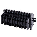 600V 10A 10 Position Double Level Screw Terminal Block Strip