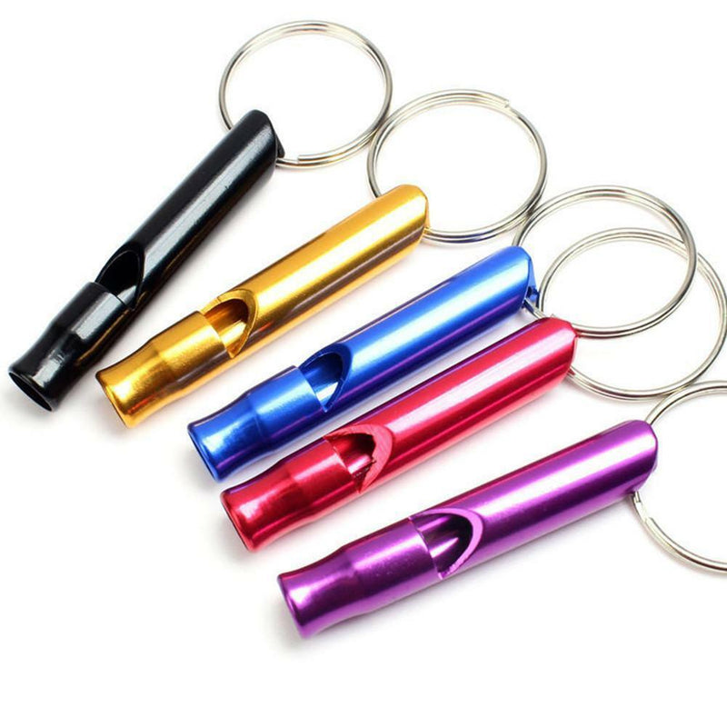 2 Pack Aluminium Keyring Dog Pet Puppy Training Loud Hiking Walk Whistle Kit#