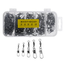 100pcs Stainless Steel Swivels Interlock Snap Fishing Lures Tackle Connector