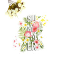 summer flower iron on patches heat transfer pyrography for diy clothing decor JR