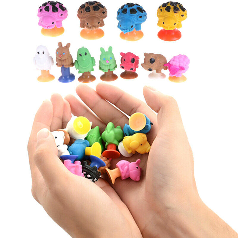 2Pcs Mini Animals Sucker Diy Accessories Cartoon Action Figures Suction Cup To>s