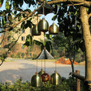 Chinese Wind Chime 2-Layer Roof 6 Bells Lucky Feng Shui Yard Garden Decor
