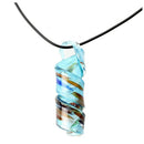 Swirl Glass Blue Collar Dangle Earrings Jewelry Set