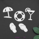 10pcs Summer Beach Holiday Series Cutting Die Stencil Scrapbooking Template