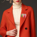 Painting Sisters Lapel Pins Women Jacket Shirts Brooches Badges Decor (C) A