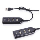 USB 2.0 High Speed 4 Port Splitter Hub Adapter For PC Computer Laptop Black  ME