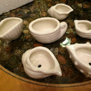 6pcs/set Mini White Small Flowerpot shell Shape Ceramic Succulent Plant Pot