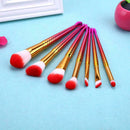 7pcs Makeup Foundation Eyebrow Eyeliner Blush Cosmetic Concealer Brushes A
