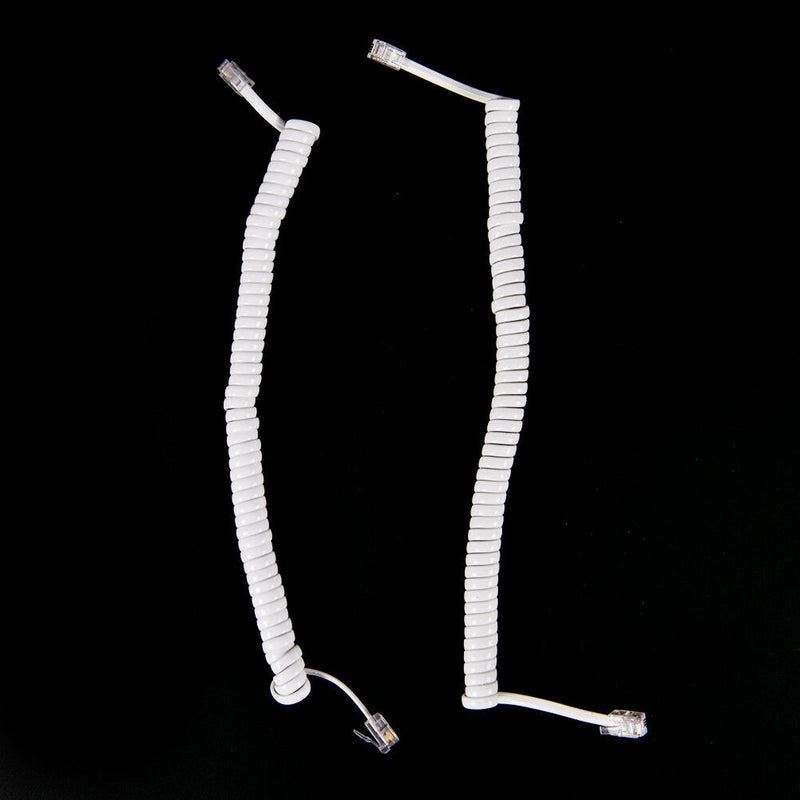 6.5FT Telephone Handset Phone Extension Cord Curly Coil Line Cable Wire ME