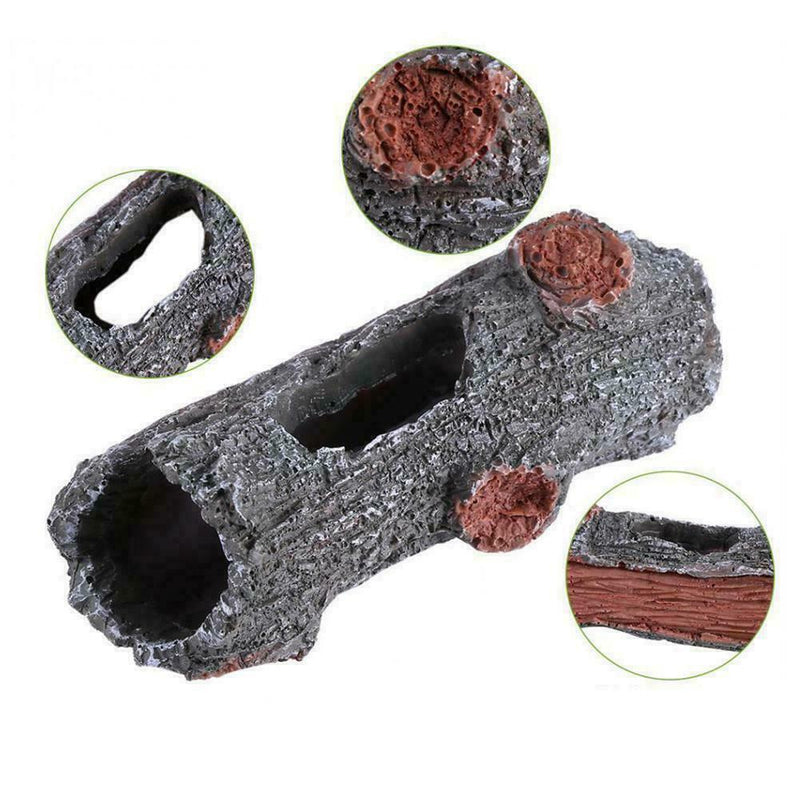 Aquarium Habitat Decoration Cave Artificial Wood Root Spawning Tree Welsh T I8X5