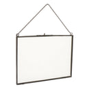 2 Sided Hanging Glass Display Frame for Photo Picture Specimen 25x15cm