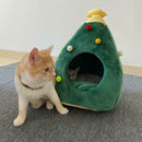 Xmas Tree Shape Pet Nest Winter Warm Kitten Cat House Sleep Bed Pet Product