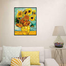 Sunflower Art Paint By Number Kit DIY Digital Oil Painting On Canvas Linen Welt