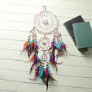 Handmade Fashion Design 4 Circle Dream Catcher with feather wall hanging De N2Q4