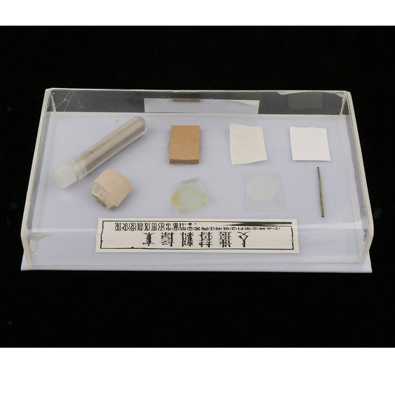 7 Kinds of Artificial Materials Specimens Display Collection , 6.7x4x1.2inch
