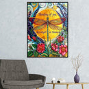 5D DIY Full Drill Diamond Painting Dragonfly Cross Stitch Embroidery Mosaic