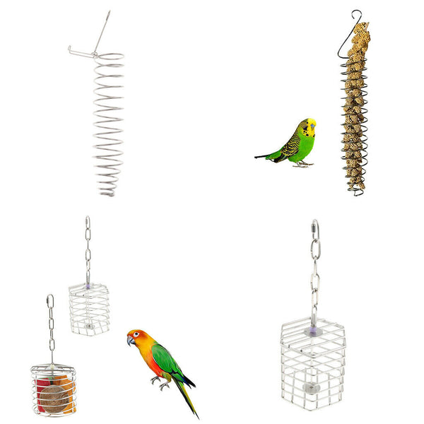 2 Pcs Parrot Foraging Feeder Unique Parrot Bird Cage Hanging Feeder Parrot