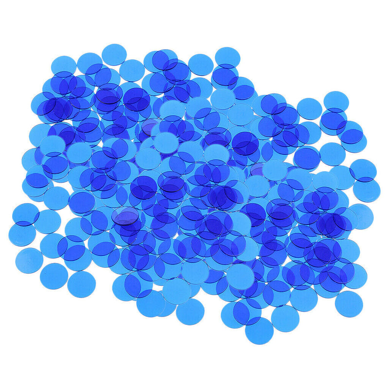 400 Pieces Professional Plastic Bingo Chips Transparent Counters Accessory