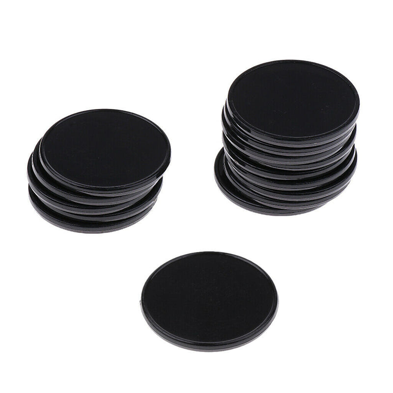 100 Pieces Round Casion Poker Card Counting Bingo Chips Tokens Black 25mm
