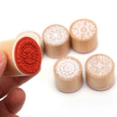 6PCS DIY Scrapbook Wood Rubber Stamp Mandala Flower Album Stamps Photo Card D3E6