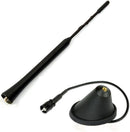 Universal Car Black Roof Amplified Base + Radio Mast Whip Antenna