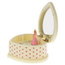 Wind-up Device Musical Heart-shaped Box With Dancing Lovely Girl Yellow