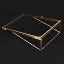 2 Pcs 4x6 Clear Glass Picture Frames with Locket Closure, Self Standing Bronze