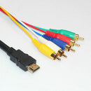 1080P HDMI Male to 5 RCA RGB Audio Video AV Adapter Component Cable PV NQR