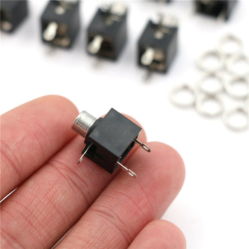 10 Pcs Panel PCB Female 3.5mm Headphone Jack Audio Connectors JR