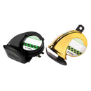 2x 110db 30W Motorcycle Snail Air Horn Alarm Sound Black Yellow for Car