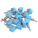 AC 125V 6A SPDT ON-ON 3 Pin Latching Micro Toggle Switch 15 Pcs R3G5
